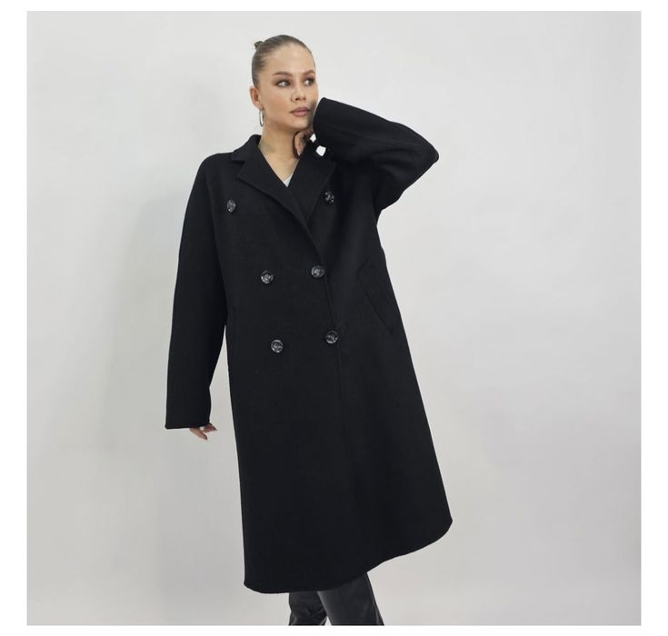 Пальто чёрное 42-48