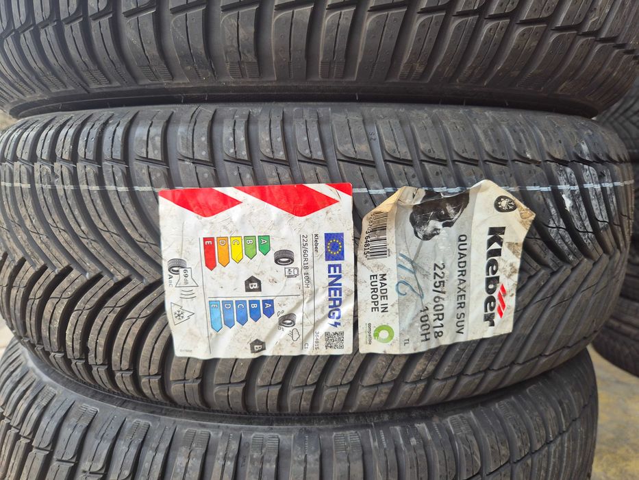 4 Anvelope M+S VARA IARNA 4Sezoane - 225/60/18 100H - KLEBER Quadraxer - NOI - DOT 2024 !