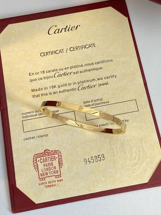 Brățară Cartier LOVE Slim 17 Gold 24K