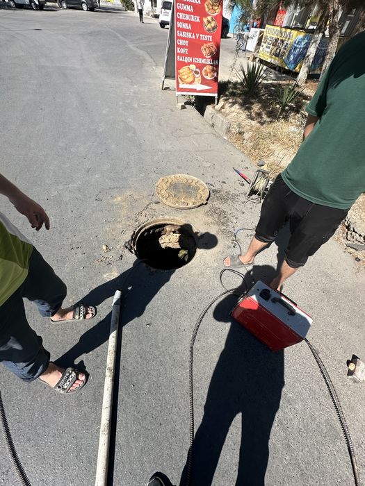 Чистка канализатции с аппаратом kanalizatsiya tozalash