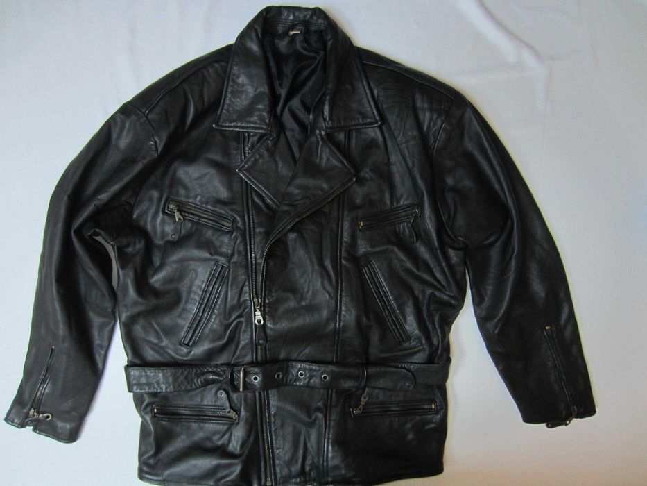Haina groasa piele masura XXL,  tip geaca motor, stare f. buna