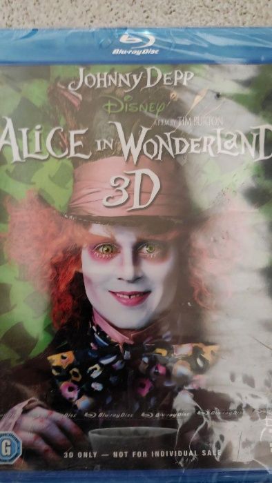 Фирменный 3D Блю-рэй диск Алиса в стране чудес