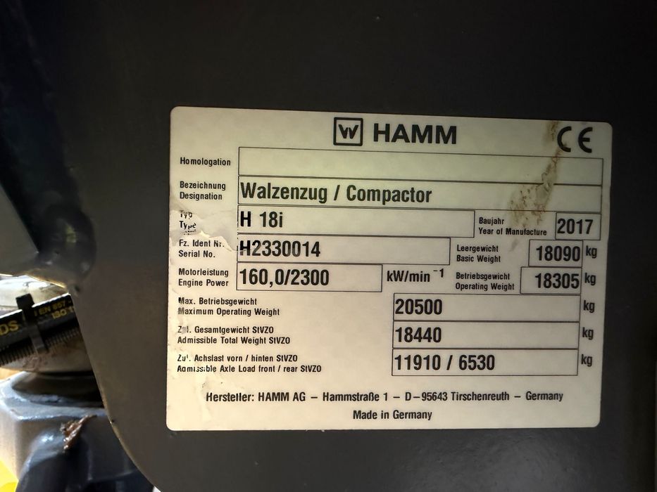 Cilindru compactor HAMM H18i