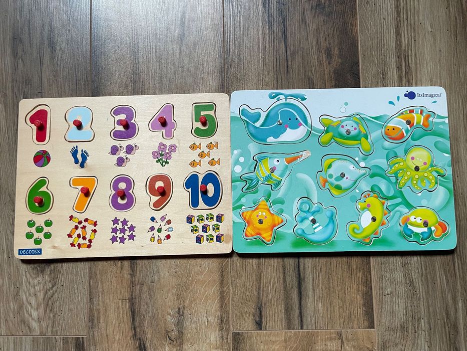 Puzzle lemn si joc de cunoastere animalute