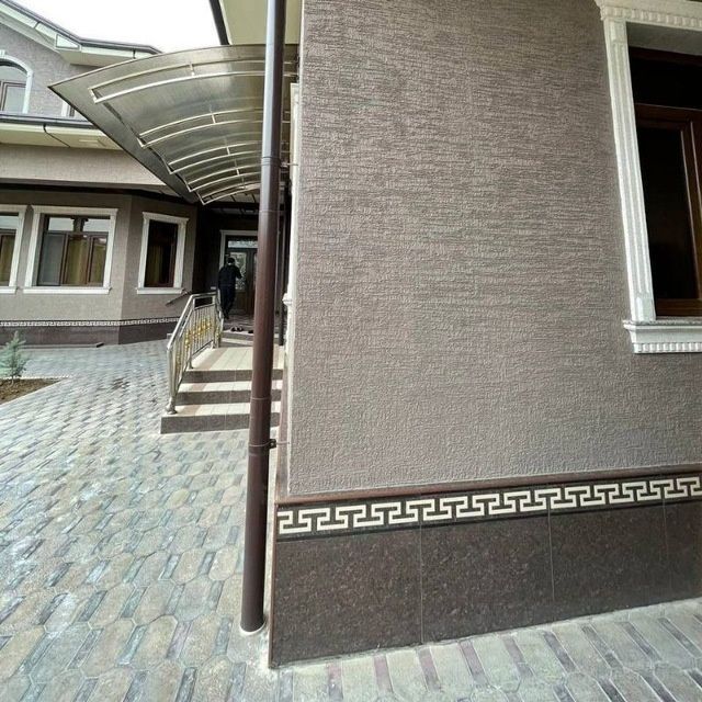 Фасад дождик короед и шотландка делаем