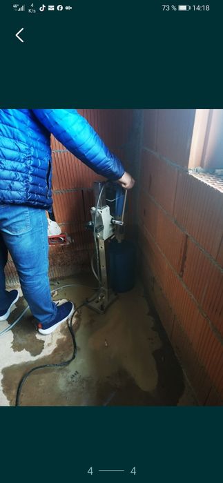 Gaură  hotă  prin carotare.