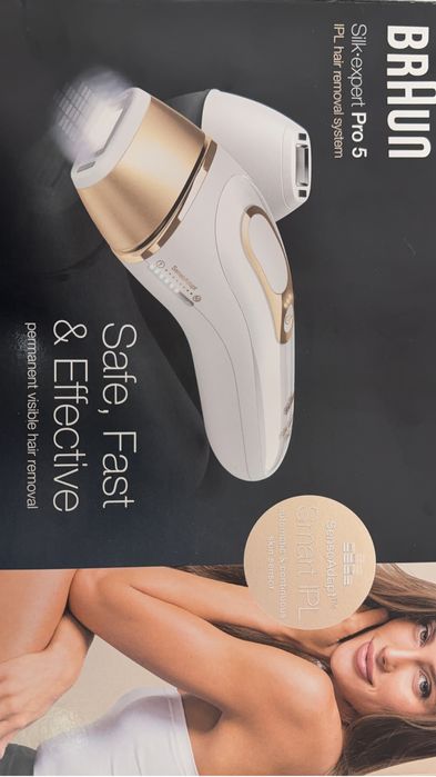 Epilator IPL BRAUN Silk-expert Pro 5 PL5152, 400000 impulsuri, 10 viteze,SkinPro 2.0