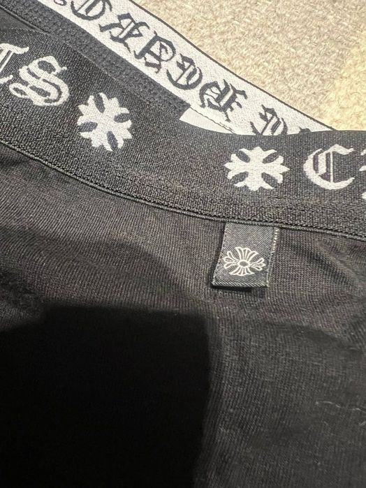 Boxeri Chrome Hearts negri cu craniu pe laterale, mărimea M, noi în cutie