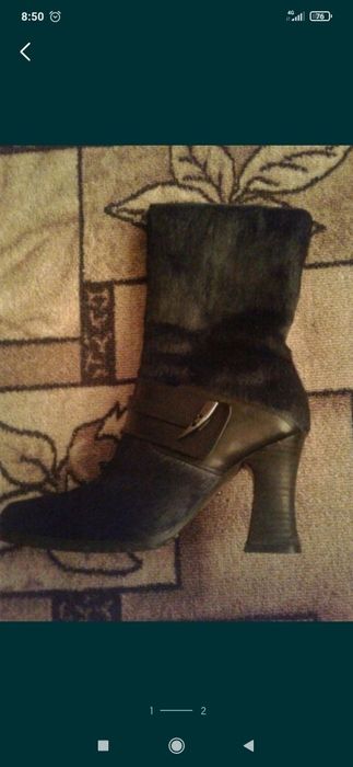 Сапоги кожанные 36-37р