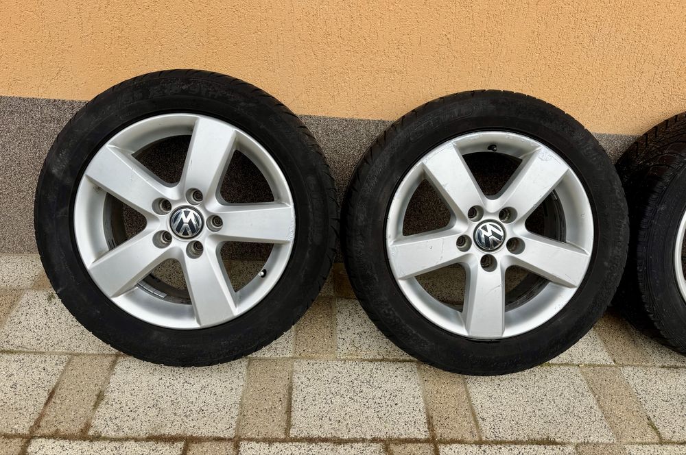 Jante originale Volkswagen R16, 5x112 – cu anvelope, plug & play