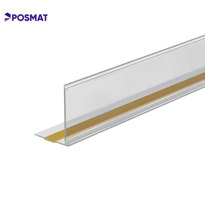 Ценник. Ценникодержатель полочный самоклеящийся. Ценник для стеллажа