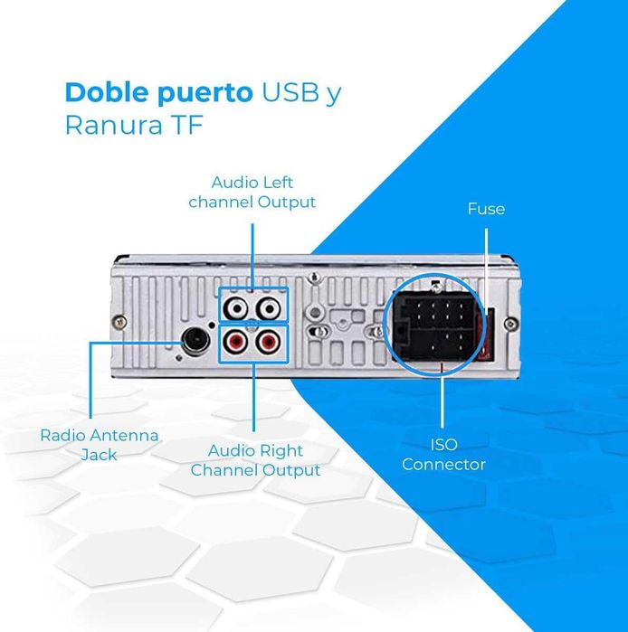 Аудио MP3 Плеър за Кола NK, Bluetooth, Radio, AUX Function, Dual USB Port, 4x40W