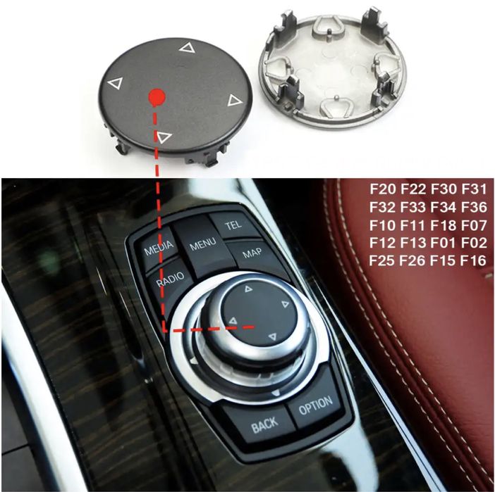 Capac buton rotita meniu IDrive Multimedia Bmw Seria 1 3 4 5 7 X3 X4