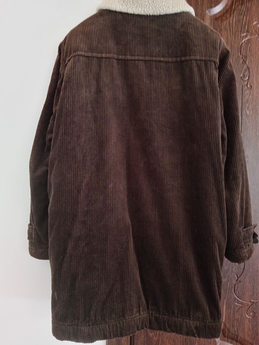 Пальто вельветовое теплое