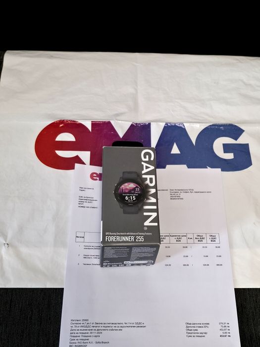 КАТО НОВ 1,3" GARMIN watch Forerunner 255 Гаранция EMAG 2026г.