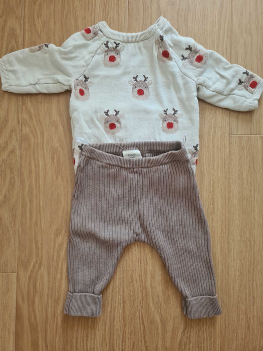 Бебешки коледни дрехи - бодита, комплекти, пижами 3-6 месеца