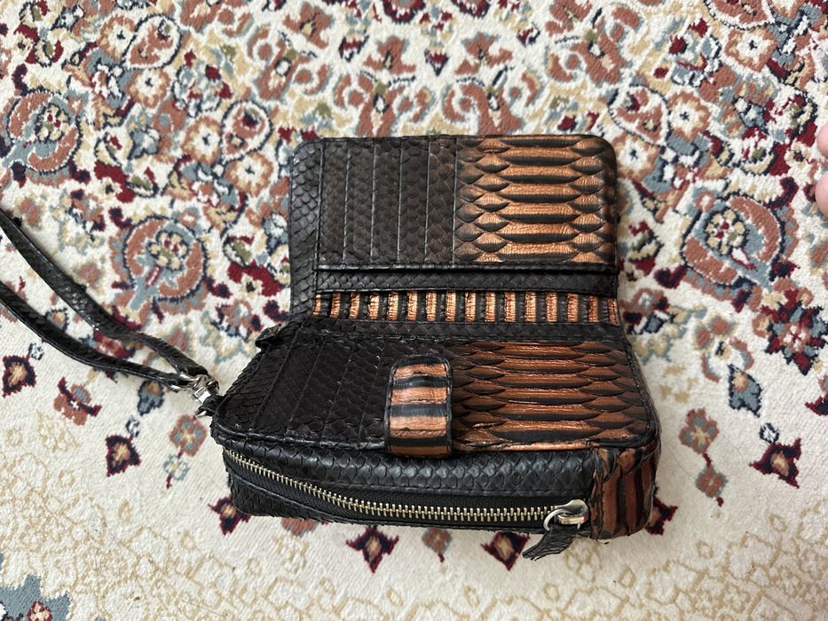 Сумка кошелек из кожи питона