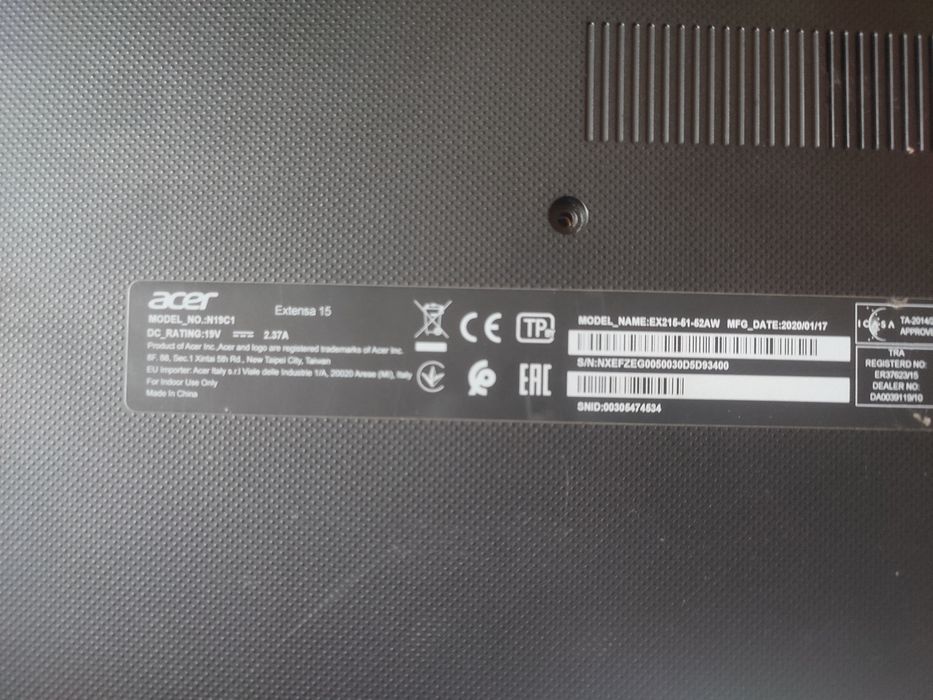 Carcasa Completa + Tastatura + Balamale Acer Extensia 15 EX215-51