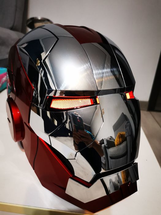 Casca electrica Iron Man MK5 1:1 PREȚ PROMO,telecomanda,comanda vocala