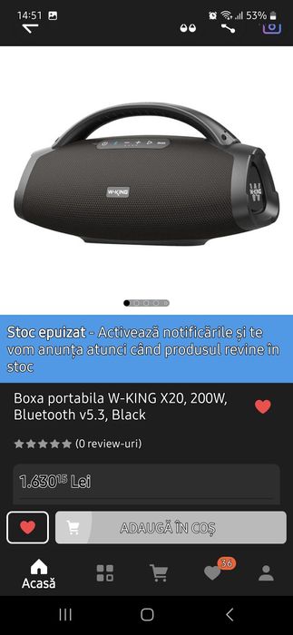 Vind boxa portabila W King X20 ca noua!!