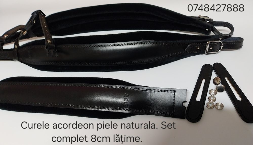 Curele acordeon piele naturală și catifea