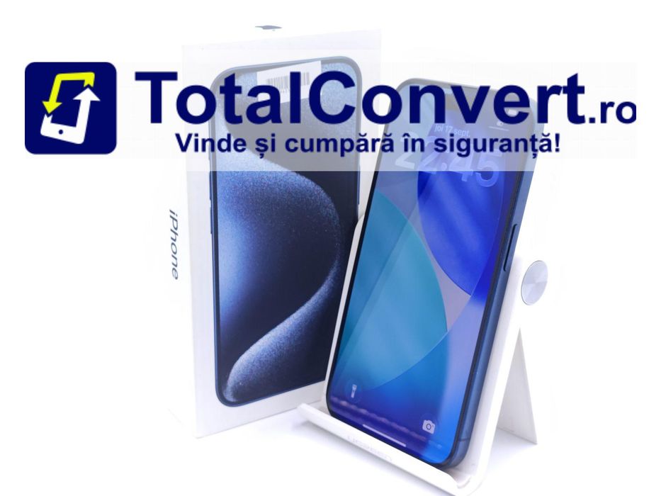 Apple iPhone 15 Pro 128GB Blue Titanium, Garantie 24 luni | #D96237