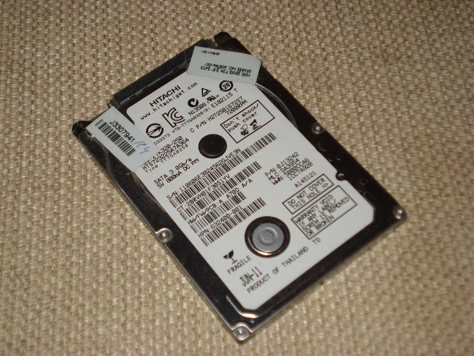Hard disk hitachi laptop 2.5" slim HDD 250Gb 7200 rpm sata