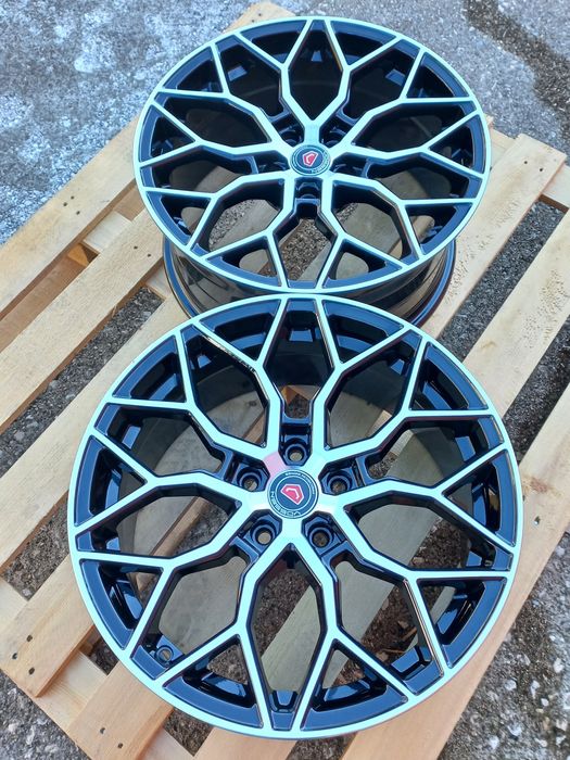 18"Vossen 5x112 Vw Audi Seat Skoda Mercedes 8ж ет40 Black Polish Чисто Нови.