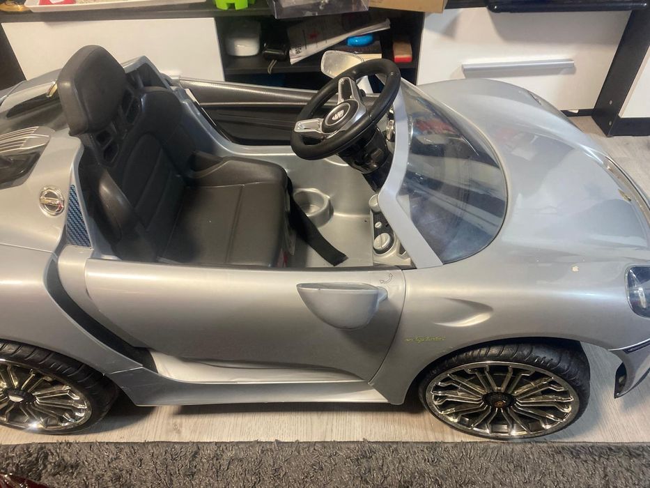 Masina electrica copii Porche 918 Spyder 12V cu telecomanda