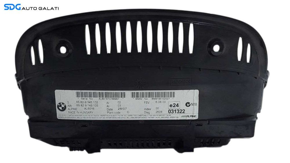 Display Ecran Afisaj pentru Navigatie BMW Seria 5 E60 E61 2003 - 2010 Cod 6582-9145105 6582-9145102 [L7579]