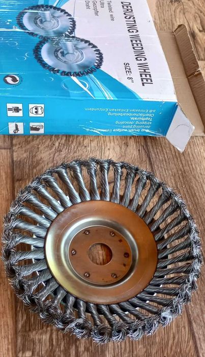 Perie sârmă rotativă / disc curățat buruieni și rugină 8 inch (20 cm) - Nou