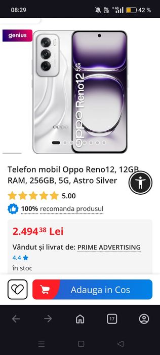 Oppo Reno 12 Pro,12 GB,512! NOU! Plus incarcator original bonus!