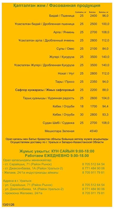 Зерно , Отруби, ячмень, дробленка