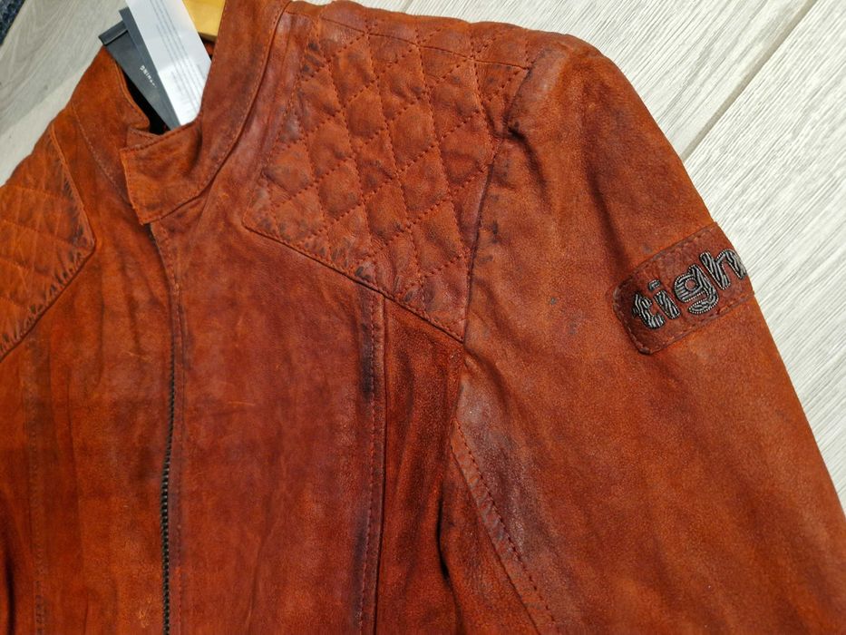 Geaca barbati Tigha, piele naturala, S