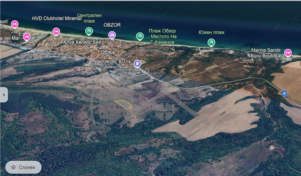 Парцел в Обзор с морска панорама