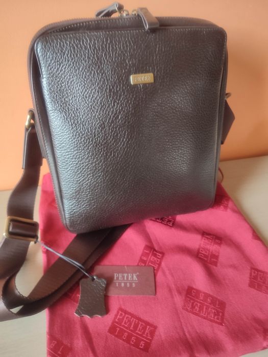 Мъжка чанта PETEK естествена кожа.