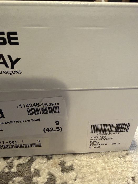 Converse comme de garcon 42.5