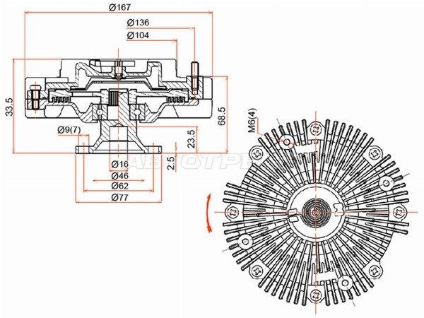 Вискомуфта Toyota 4runner