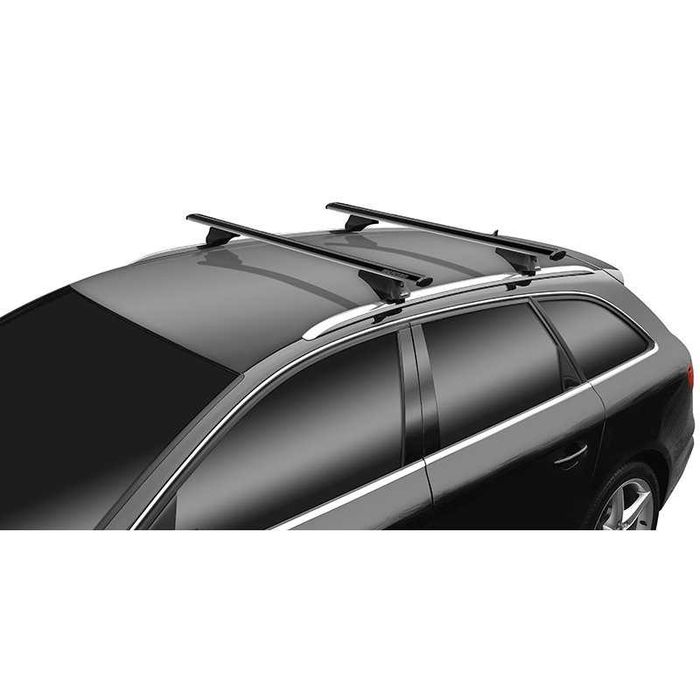 Алуминиеви греди MENABO Leopard черни за стандартен и плътен рейлинг