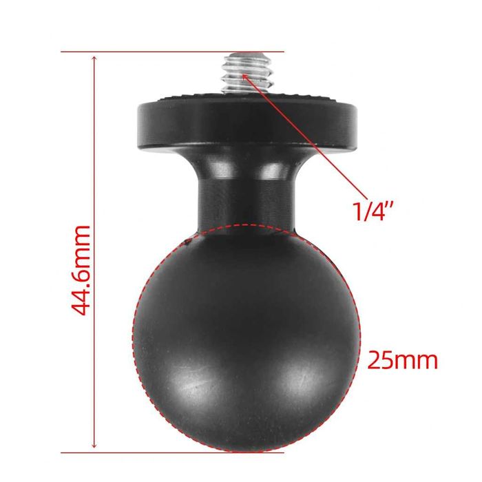 Adaptor bila - filet 1/4 Insta360 GoPro DJI compatibil RAM Mounts