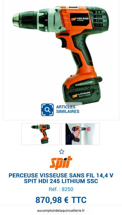 Spit HDi 245 - Мощен акумулаторен винтоверт 14.4V