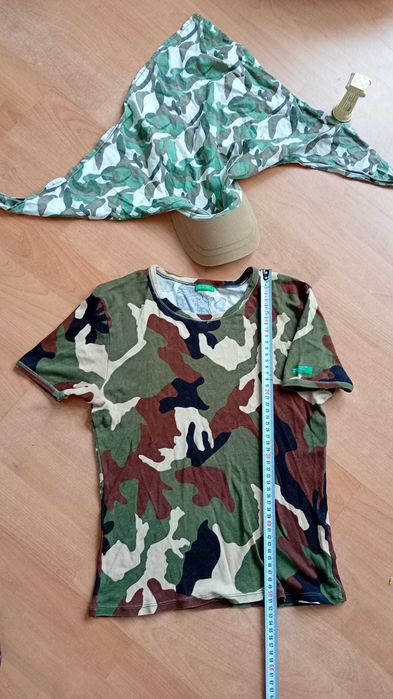 tricou benetton si sapca, bumbac