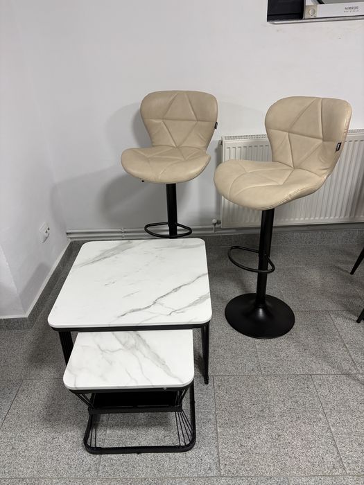 Set 2 scaune piele bej