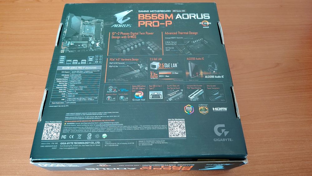 Gigabyte b550m Aorus Pro-P placă de bază AM4