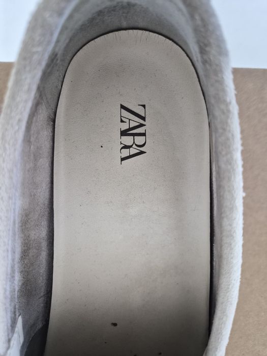 Mocasini de piele intoarsa Zara