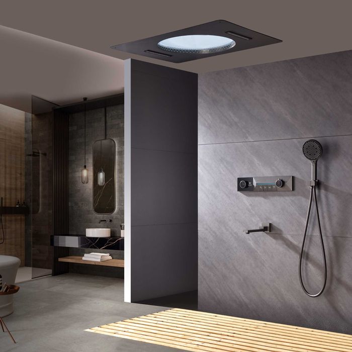 Дизайнерска душ система с таванен душ за вграждане Design D42