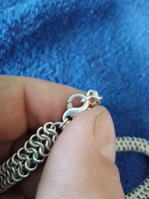 Lanț gros argint 925 model impletit