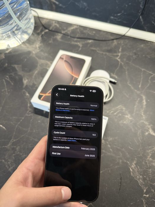 Iphone 16 pro max, 100% BH