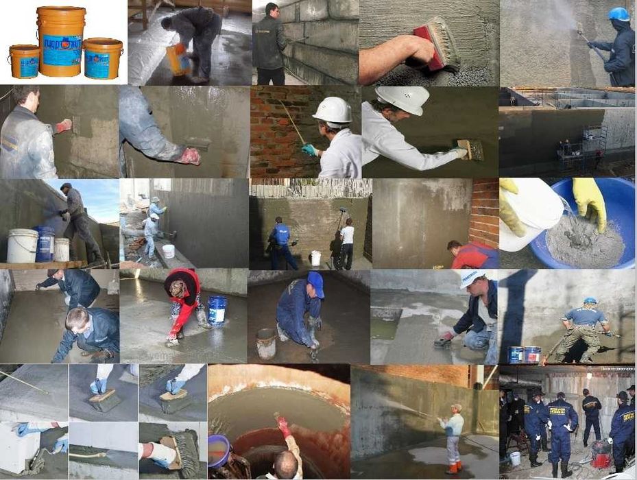 Гидрохит Проникающая гидроизоляция для поверхности бетона обмазочная