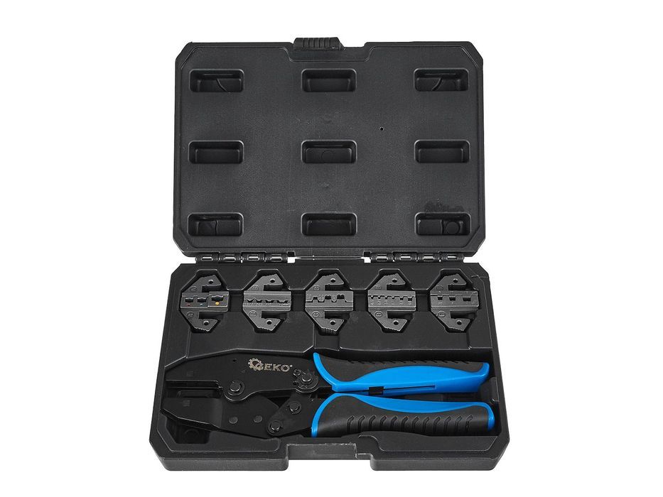 Cleste pentru sertizare mufe si conectori cu 5 capete interschimbabile